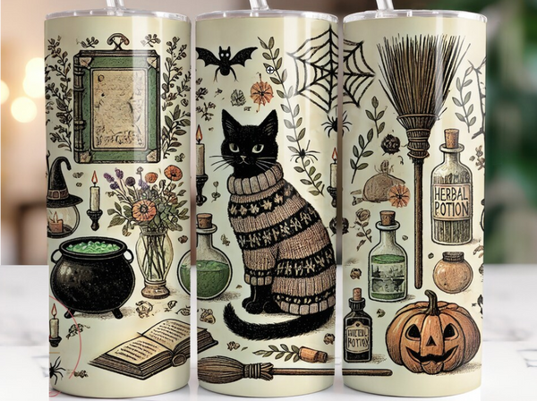 Halloween Cat Tumbler | Tumbler