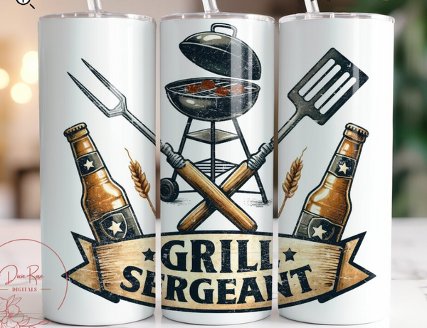 Funny Dad Grill Sergeant | Tumbler