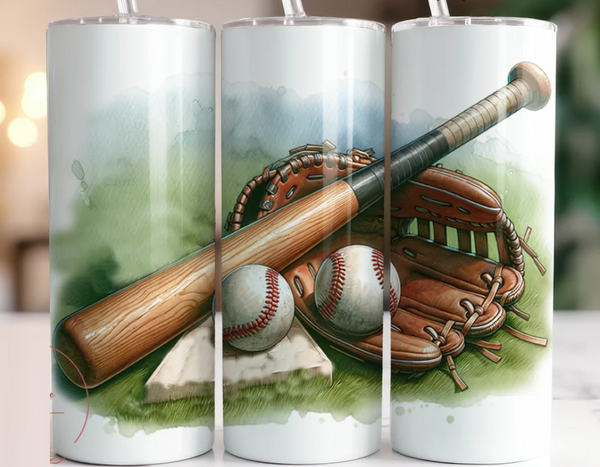 Baseball Bat and Glove | Tumbler