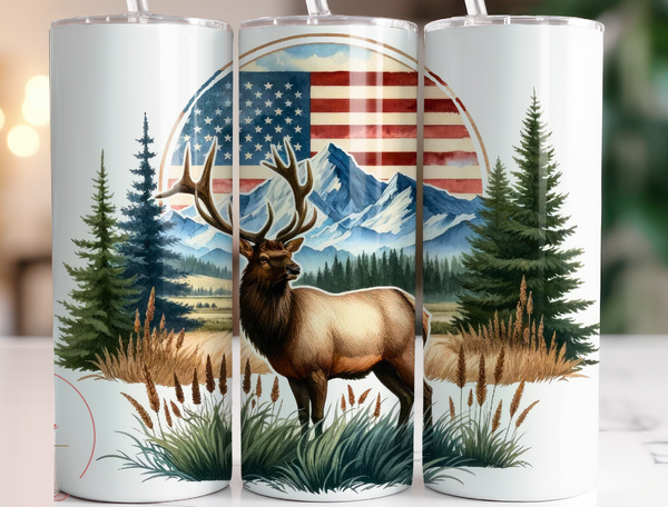Patriotic Deer | Tumbler
