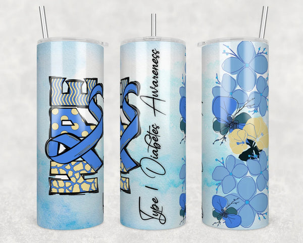 Diabetes Awareness Blue Ribbon #5 | Tumbler